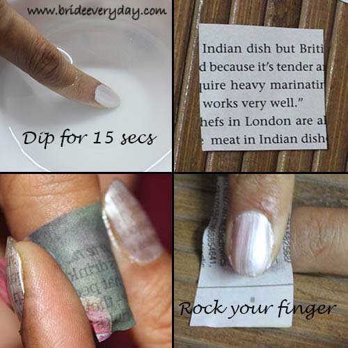 Carry Newspaper On Your Finger Nails Using Newspaper Nail Art