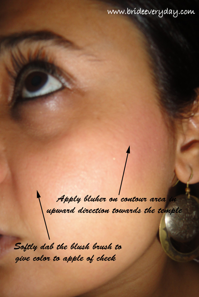 How to apply blush - www.brideeveryday.com