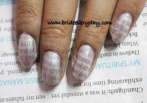 Carry Newspaper On Your Finger Nails Using Newspaper Nail Art | Be A Bride  Every Day | Canadian Beauty Blog | Indian Beauty Blog|Makeup Blog|Fashion  Blog|Skin Care Blog
