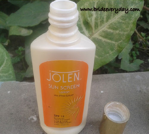 Jolen Sun Screen Lotion SPF 15 Review, Swatch