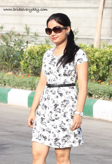 Outfit Of The Day- Monochrome Knee Length Dress