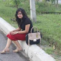 Outfit Of The Day- Black Top With Red Pencil Skirt