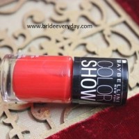 Maybelline Color Show Nail Polish Keep Up The Flame 215 Shade Swatch Review