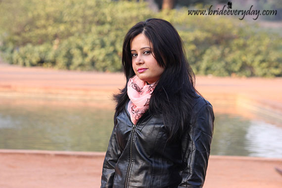 Outfit Of The Day Black Leather Jacket Paired Up With Silk Scarf And Knee Length Dress