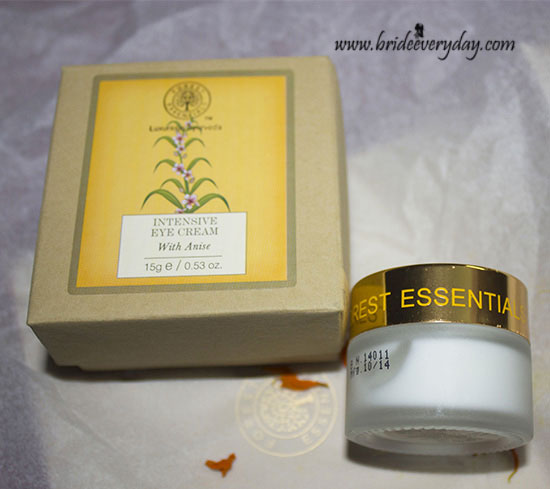 Forest Essentials Intensive Eye Cream With Anise Works Well On Under Eye Area