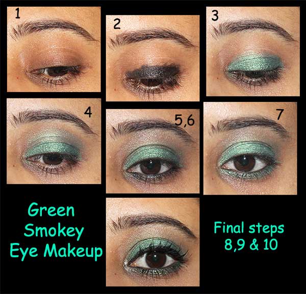Eye Makeup Tutorial: Green Smokey Eyes