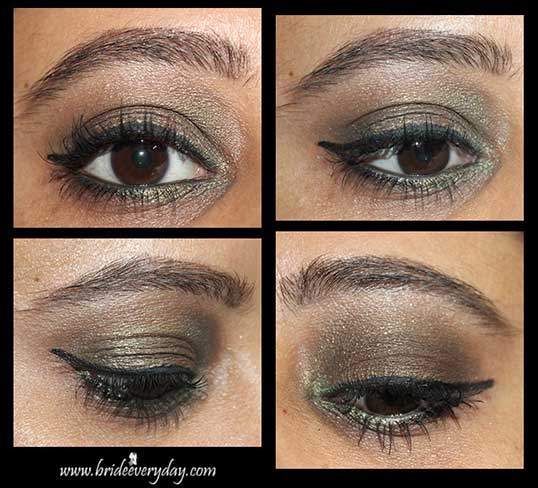 Eye Makeup Look Olive Green Amidst Golden Brown