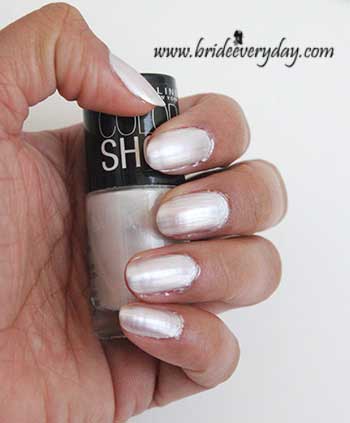 Maybelline Color Show Nail Polish Moon Beam 103 Review Swatch
