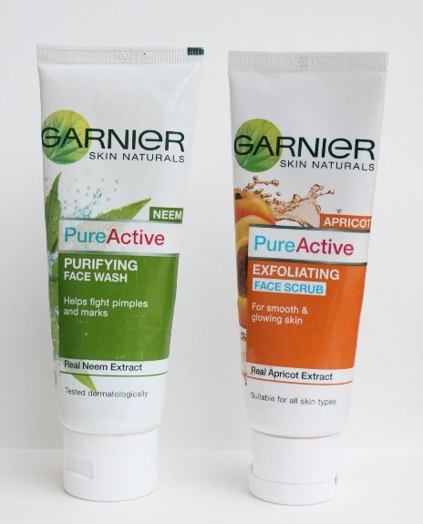 #TwiceAsNice-Garnier Pure Active Apricot Exfoliating Face Scrub And Neem Purifying Face Wash Review