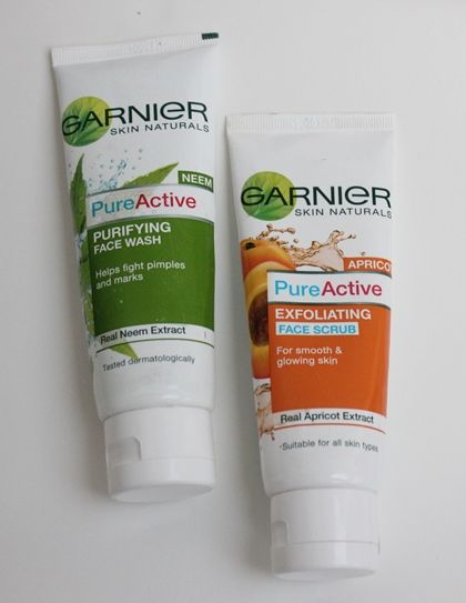 #TwiceAsNice-Garnier Pure Active Apricot Exfoliating Face Scrub And Neem Purifying Face Wash Review