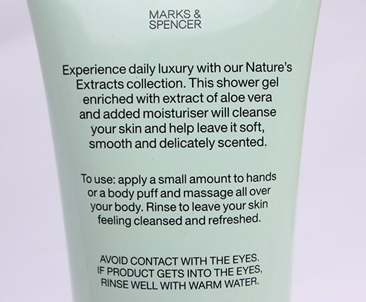 Marks and Spencer Fresh Aloe Vera Shower Gel with Added Moisturizer Review