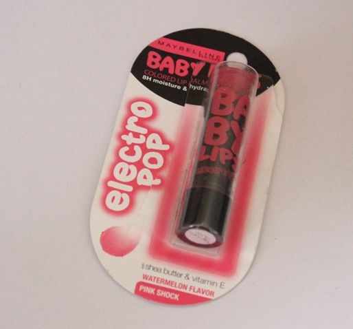 Maybelline Baby Lips Electro Pop Lip Colored Lip Balm Pink Shock Review Swatch