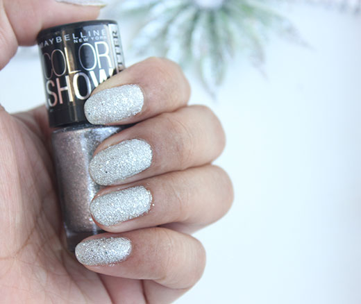Maybelline Color Show Glitter Mania Nail Paint-Dazzling Diva (602) Review,Swatches
