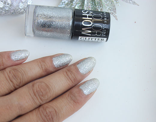 Maybelline Color Show Glitter Mania Nail Paint-Dazzling Diva (602) Review,Swatches