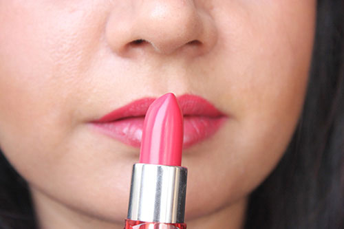 Maybelline Color Show Lipstick Cherry Crush Review Swatch