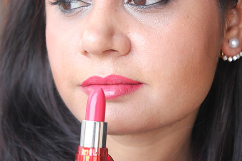 Maybelline Color Show Lipstick Cherry Crush Review Swatch