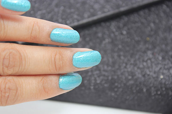 Sally Hansen Satin Glam Nail Color In Shade Teal Tulle Review Swatch