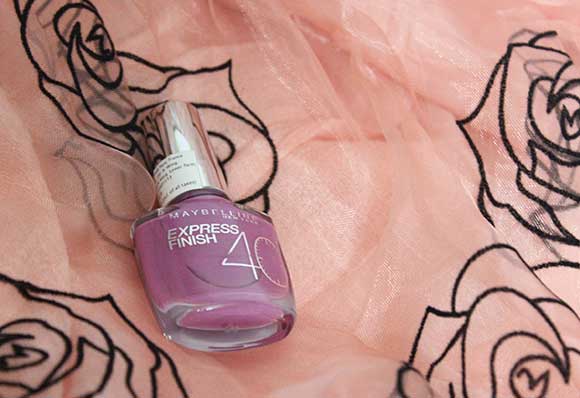 Maybelline Express Finish Nail Polish Fuchsia Fun 222 Review (1)