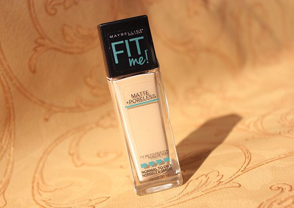 Maybelline Fit Me Foundation Matte+Poreless In Shade Warm Nude 128 Review FOTD (1)