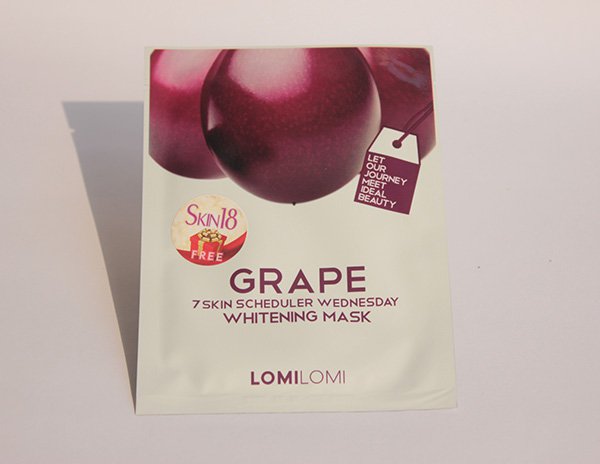 Lomilomi 7 Skin Scheduler Mask- Grape-Whitening Mask Review (1)