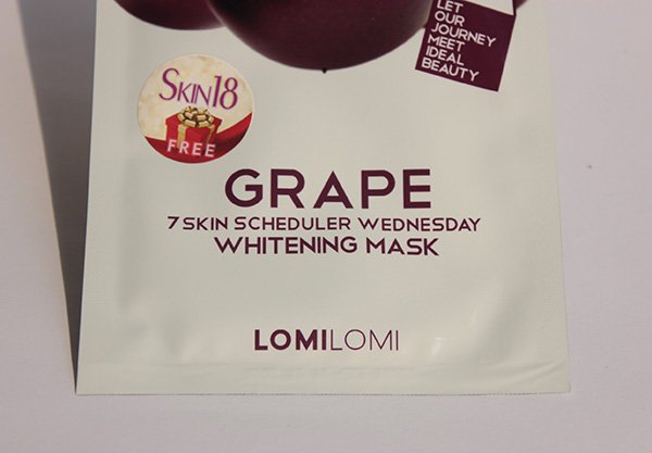 Lomilomi 7 Skin Scheduler Mask- Grape-Whitening Mask Review (2)
