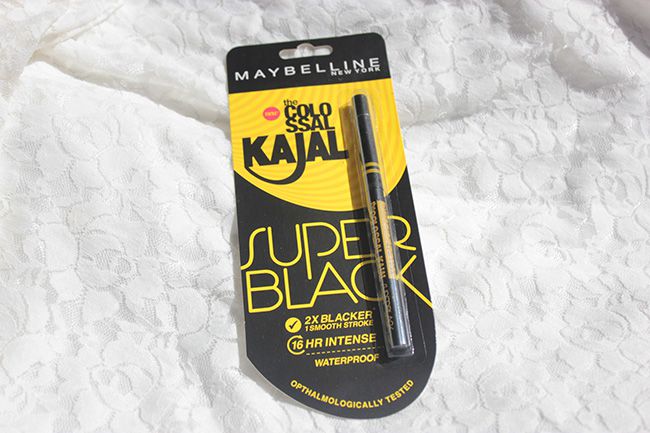 Maybelline Colossal Super Black Kajal Review Swatch (1)