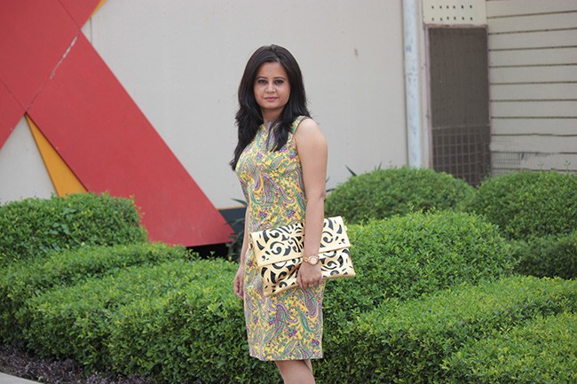 Outfit Of The Day-Ralph Lauren Dress In Yellow Base And Quirky Vibrant Print (1)