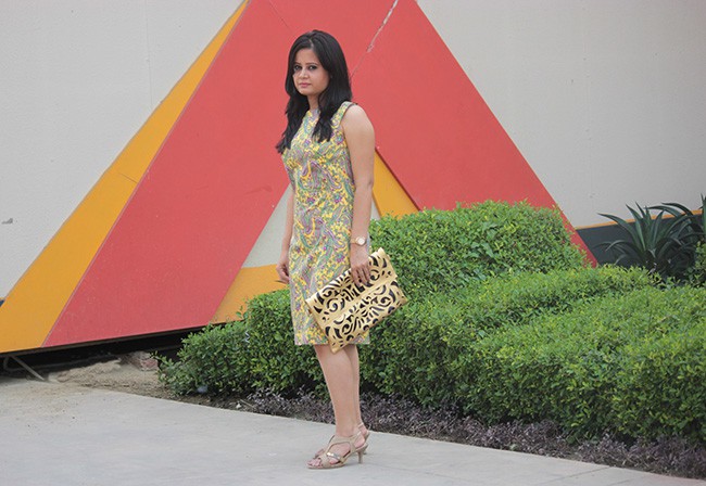 Outfit Of The Day-Ralph Lauren Dress In Yellow Base And Quirky Vibrant Print (4)