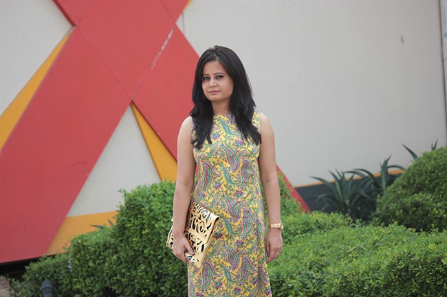 Outfit Of The Day-Ralph Lauren Dress In Yellow Base And Quirky Vibrant Print (5)