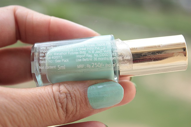 L’Oreal Paris Color Riche Nail Polish Le Vernis Pearle De Jade 602 Review Swatches (3)