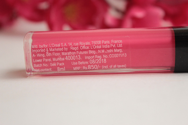 L’Oreal Paris Infallible Mega Gloss-104 Mafia Gloss Review Swatches