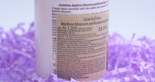 Innisfree Daphne Blossom Perfumed Body Lotion Review (6)
