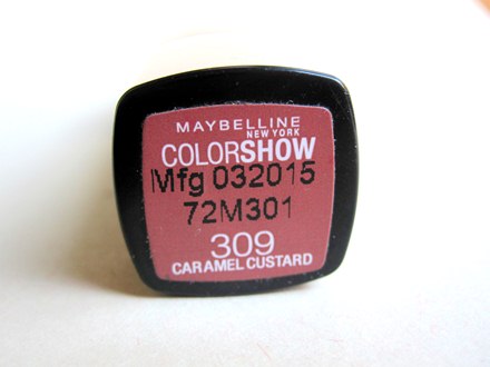Maybelline Color show Lipstick–309 Caramel Custard Review (3)