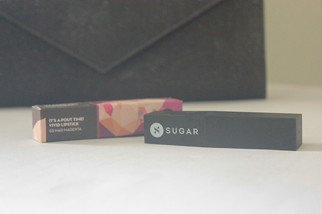 Sugar Cosmetics Its A Pout Time Vivid Lipstick Mad Magenta Review Swatches (3)