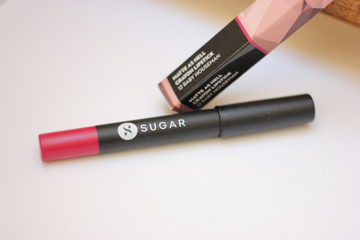 Sugar Cosmetics Matte As Hell Crayon Lipstick Baby Houseman Review Swatches 5