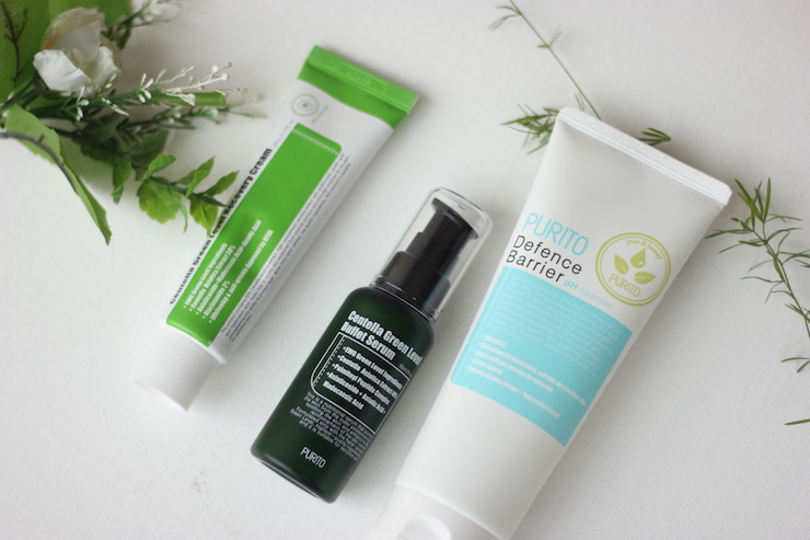 PURITO Defence Barrier Ph Cleanser, Centella Green Level Recovery Cream and Buffet Serum Review 8