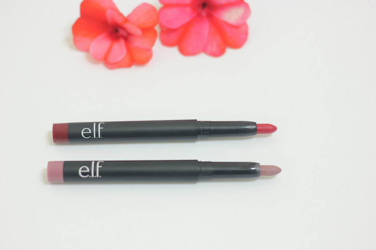 elf cosmetics matte lips color rich red tea rose review swatches photos 4