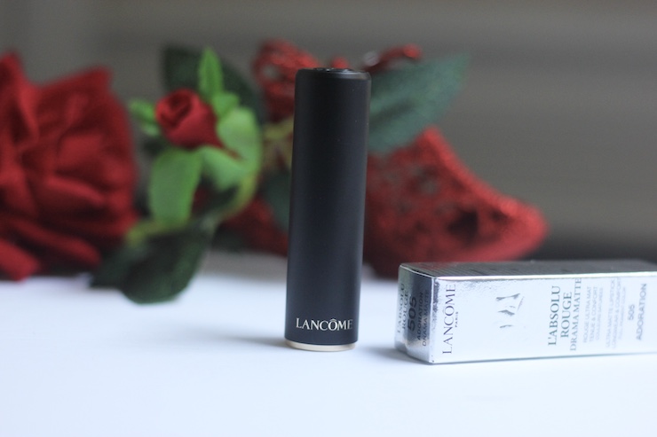 Lancome L’absolu Rouge Drama Matte Lipstick 505 Adoration Review, Swatches 4